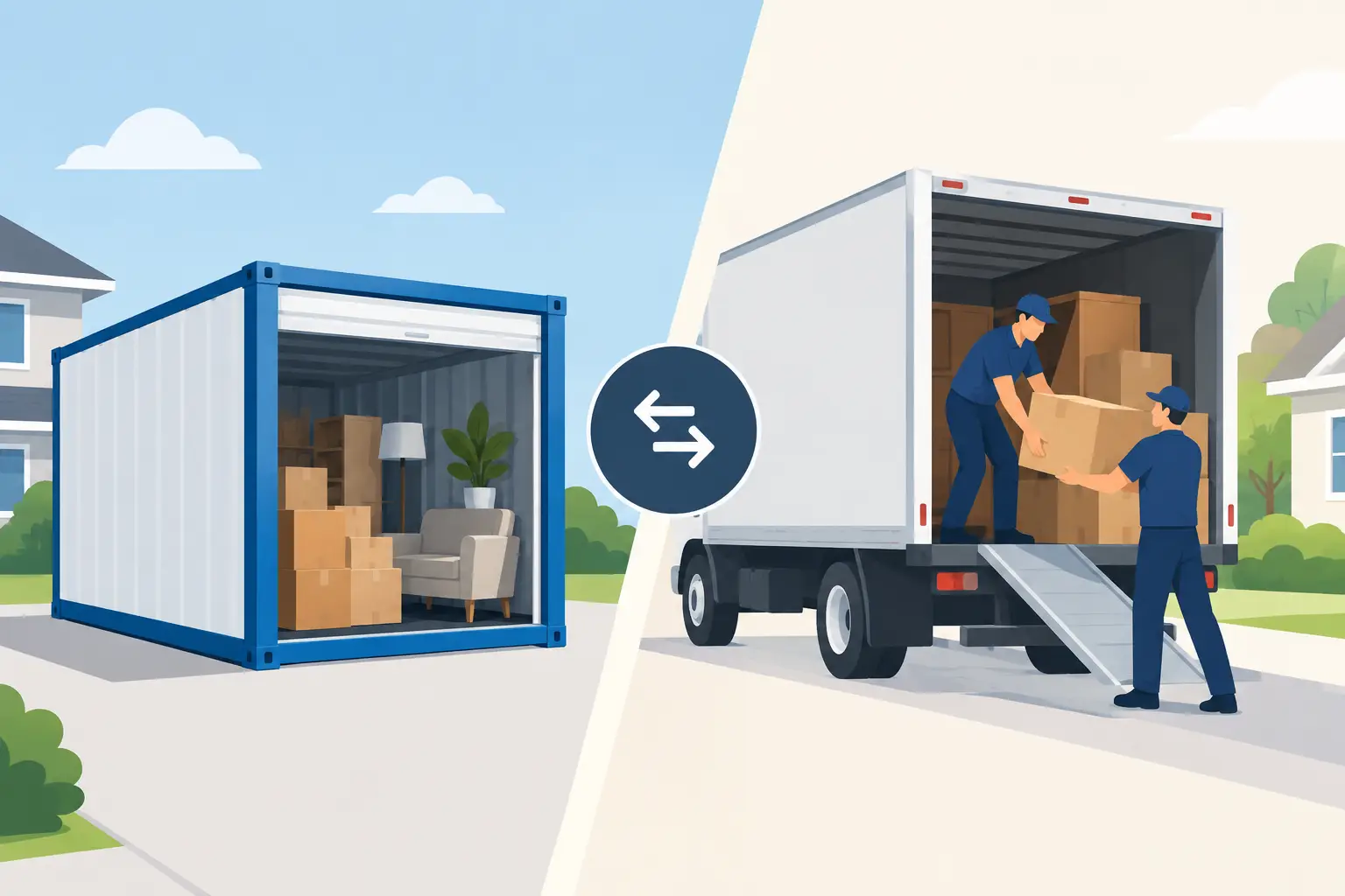 Read more about the article Portable Storage Versus Movers for Your Move